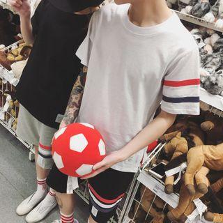 Couple Matching Stripe Short-sleeve T-shirt