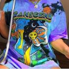 Short-sleeve Printed Tie Dye T-shirt