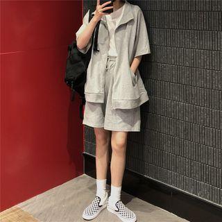 Short-sleeve Zip Jacket / Sweat Shorts