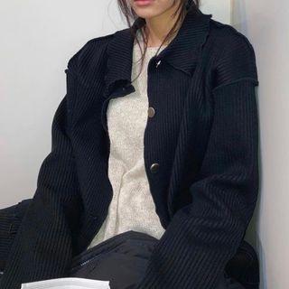 Ribbed-knit Cardigan
