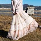 Tasseled A-line Maxi Skirt