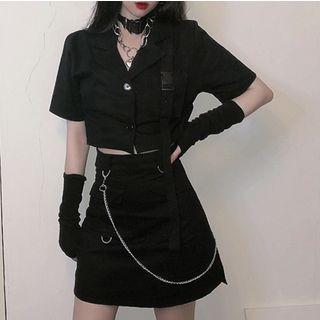 Short Sleeve Blouse / A-line Skirt