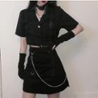 Short Sleeve Blouse / A-line Skirt