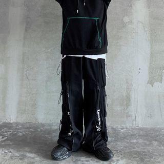 Lettering Baggy Cargo Pants