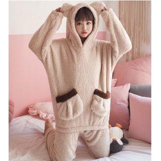 Loungewear Set: Bear Ear Hoodie + Pants