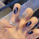 Glitter / Plain Faux Nail Tips 680 - Purple - One Size