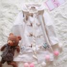 Embroidered Toggle Coat Off-white - One Size