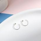 Sterling Silver Beaded Cicle Earrings