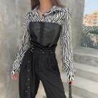Zebra Print Panel Jumpsuit