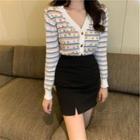 Sequin Striped Cardigan