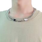 Chunky Chain Necklace 1420 - Silver - One Size