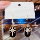Star Tag Acrylic Dangle Earring E0379 - Silver Earring - Gold - One Size