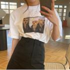 Elbow-sleeve Pint T-shirt