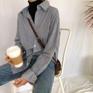 Striped Long-sleeve Shirt Shirt - One Size