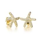 Rhinestone Starfish Earrings