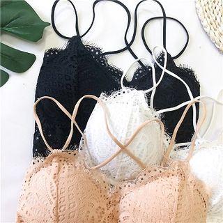 Plain Eyelet Lace Tube Top