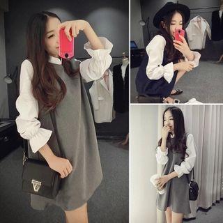 Sleeveless Mandarin Collar Shift Dress