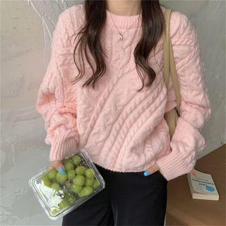 Cable Knit Long-sleeve Top