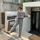 Button-up Check Jumpsuit