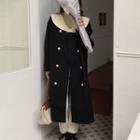 Peter Pan Collar Double-breasted Long Coat