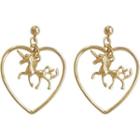 Cupids Heart / Unicorn Dangle Earring