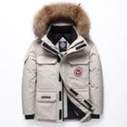 Patch Faux Furry Hooded Padded Coat