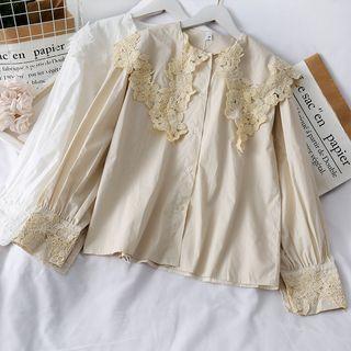 Jacquard-panel Loose-fit Shirt