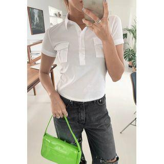 Flap-pocket Slim-fit Polo Shirt