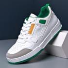 Round Toe Contrast Panel Platform Sneakers