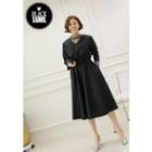 V-neck Band-waist Dress