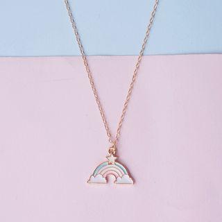 Alloy Rainbow Pendant Necklace As Shown In Figure - One Size