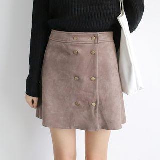 Faux Suede Mini Skirt