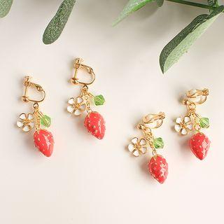 Alloy Strawberry Dangle Earring