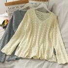 Loose-fit Open-knit Cape Top