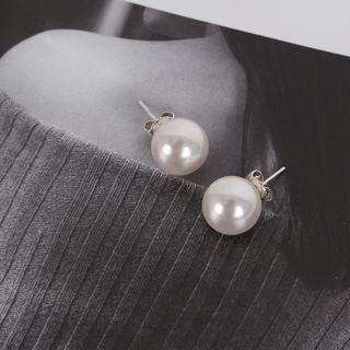 Faux-pearl Earrings Ivory - One Size