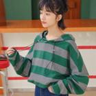 Striped Hoodie Green - One Size