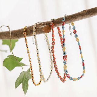 Flower-beaded Necklace