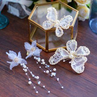 Bridal Faux Pearl Drop Clip-on Earring / Faux Pearl Hair Clip