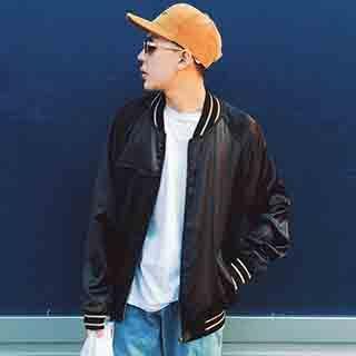 Stripe Trim Bomber Jacket