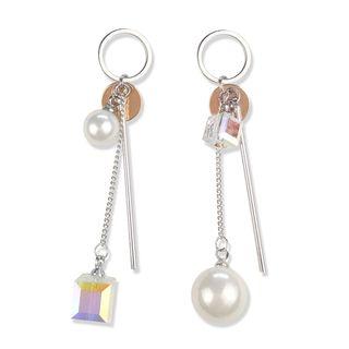 Faux Crystal Non-matching Earring