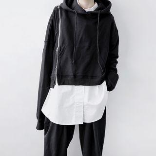 Side-zip Oversize Hoodie