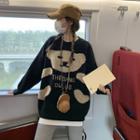 Lettering Bear Sweater