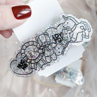 Glitter Hair Clips As Shown In Figure - One Size