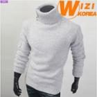 Zip Turtle-neck Sweater