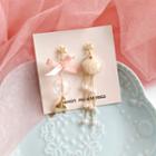 Non-matching Faux Pearl Shell & Bow Fringed Earring