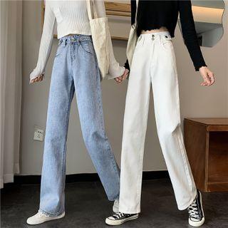 High-waist Oversized Wide-leg Denim Pants