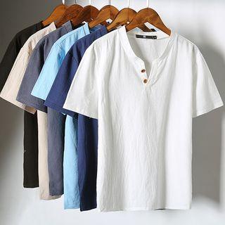 Set Of 2: Short-sleeve Henley