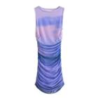 Sleeveless Tie-dye Ruched Bodycon Dress