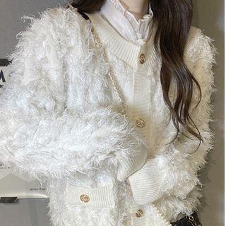 V-neck Tassel Knit Cardigan