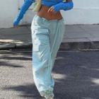 Low-rise Drawstring-cuff Cargo Pants